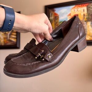 Vintage Dark Brown Bandolino Heels Loafers 8